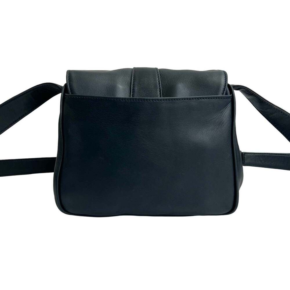 GUCCI (Old Gucci) Vintage Horseshoe Leather Shoulder Bag/Pochette, Navy, i36-8 - Picture 3 of 10